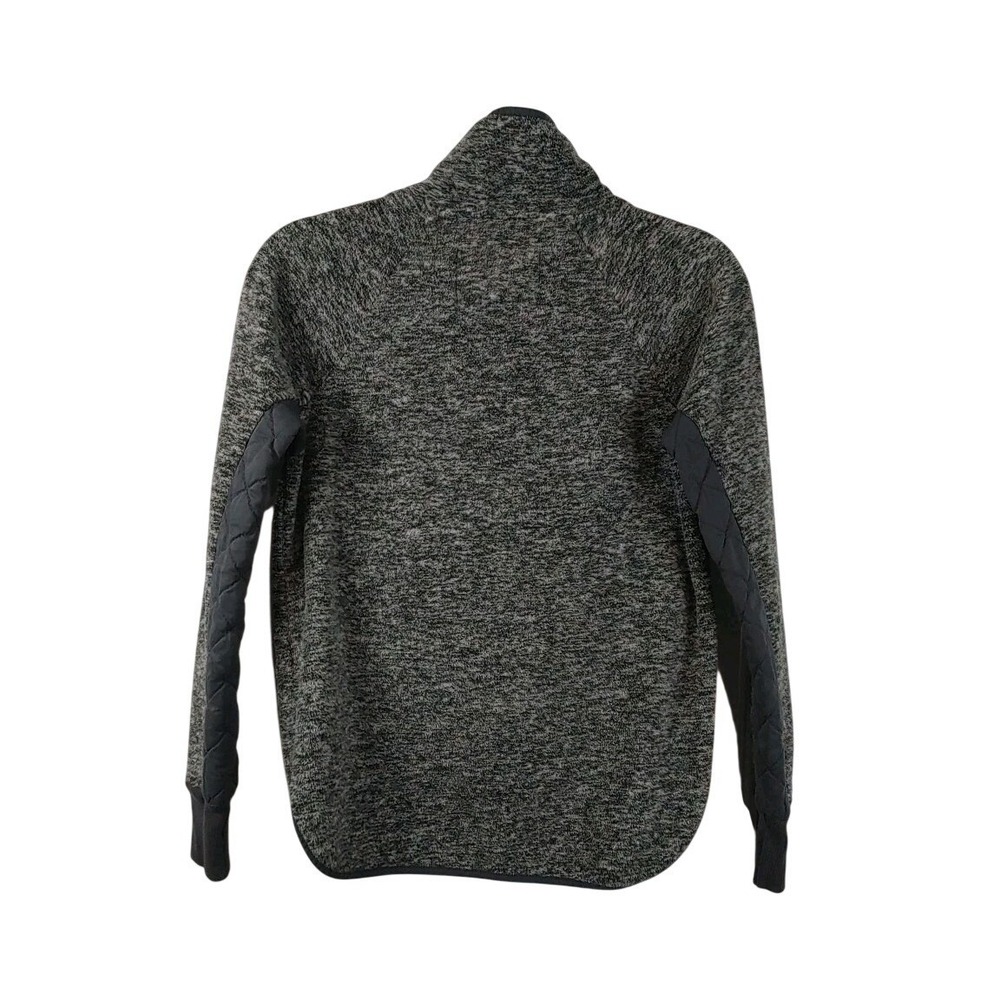 Abercrombie & Fitch Fleece 1/4 Button Snap Sweater Womens XS Gray Pullover - Picture 5 of 6